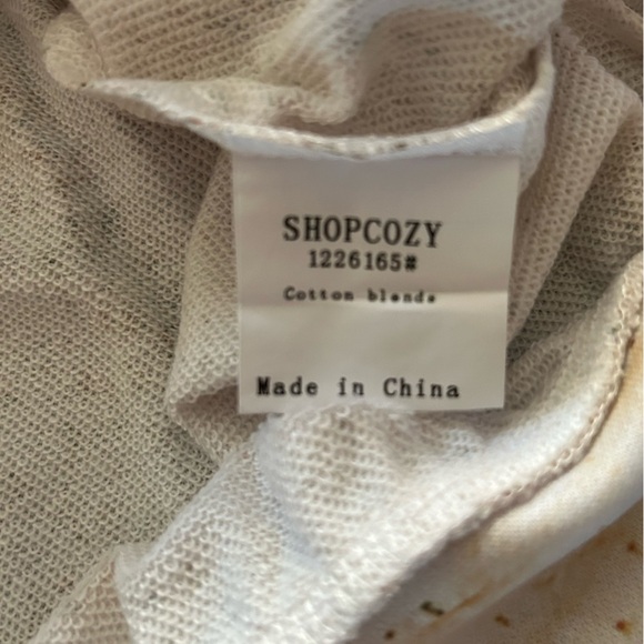 C.O.Z.Y Women Long Sleeve Blouse Size Medium Multicolor Cotton Blend Comfort Fit - Picture 9 of 9